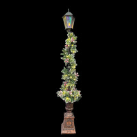 7 FT Pre-Lit Decorated Lamp Post