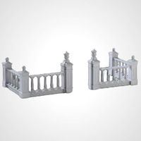 Lemax Plaza Fence, Set of 4 - Available August 2024