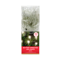 4.9m White Battery Operated String Light 