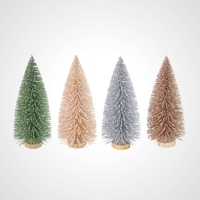 14cm Glitter Spiky Tree Naturals Grey Green - AVAIL OCT 2024