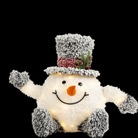 Cute Frosty LED Snowman (Black Hat) - avail October 2024
