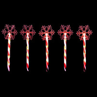Candy Cane Snowflake Path Lights - avail October 24
