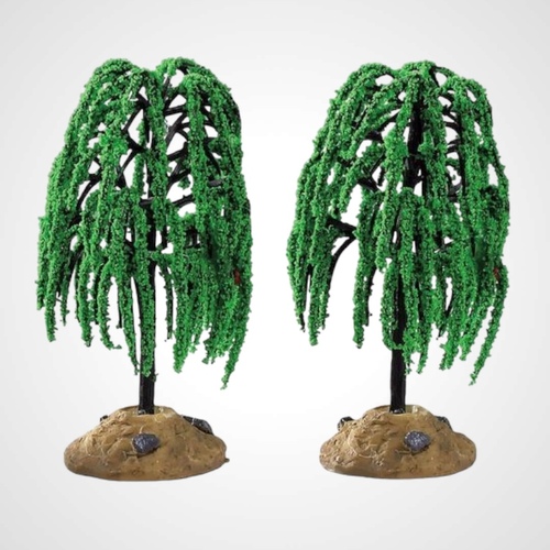 Lemax 3 in. Spring Willow Tree, Set of 2 