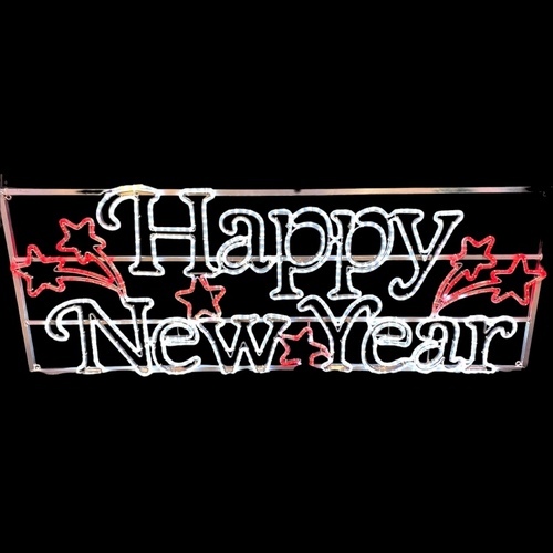 Happy New Year Rope Light Motif - FREE SHIPPING