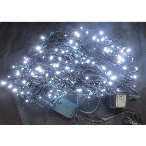 50m White LED String - green wire - FREE SHIPPING