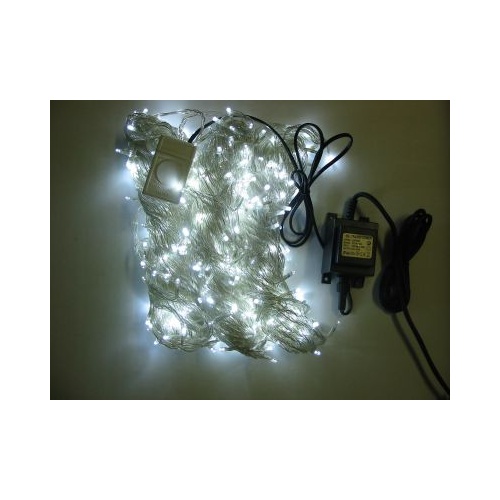 80M White LED String Lights - clear wire