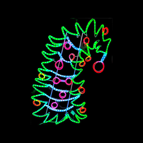 150cm Grinch Bent Christmas Tree Rope Light Motif