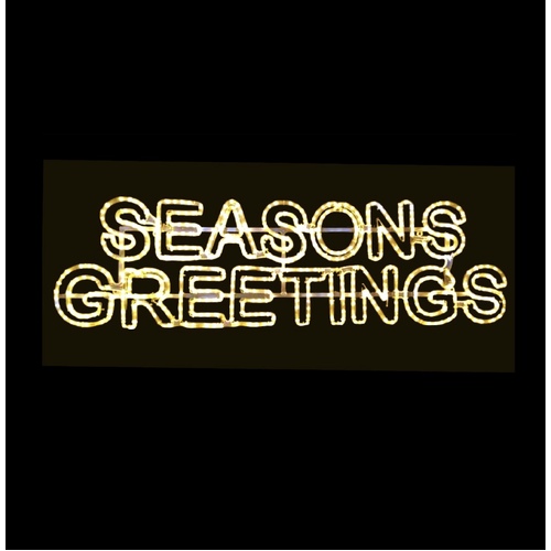 Warm White Seasons Greetings Rope Light Motif - Available May 2024