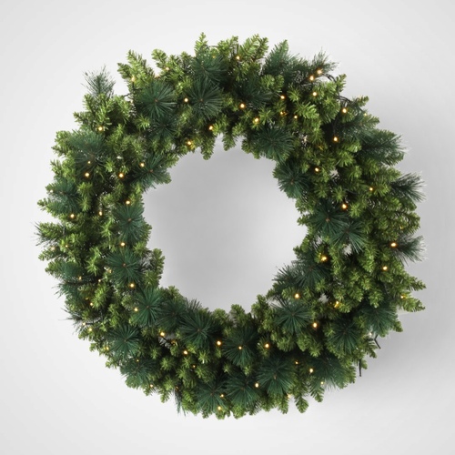 90cm Wreath with 100 Warm White LED Light 400tips