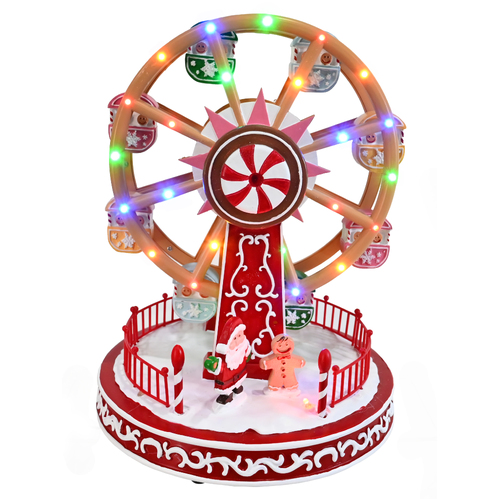 LED Musical Gingerbread Ferris Wheel- AVAIL OCT 2024