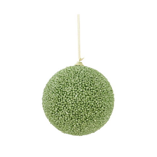 12cm Glitter Bauble(Lime) - AVAIL OCT 2024