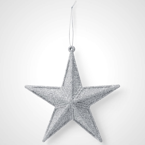 14cm Silver Glitter Modern Star - AVAIL OCT 2024