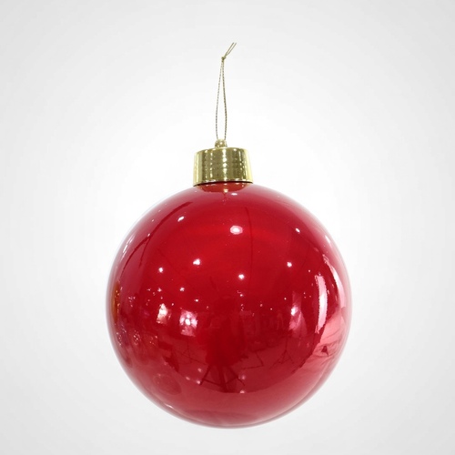 20cm Red Deluxe Pearl Bauble - AVAIL OCT 2024