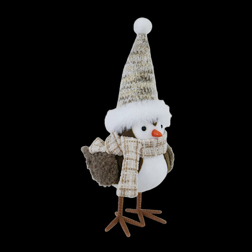 20cm Dressed Festive Birds (Grey Santa Hat)- AVAIL OCT 2024