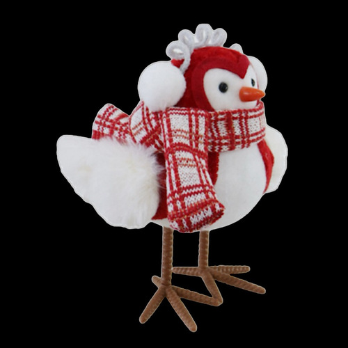 20cm Dressed Festive Birds (Red/White Scarf)- AVAIL OCT 2024