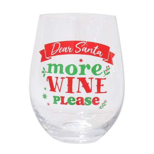 Printed Stemless Wine Glasses(A) -AVAIL OCT 2024