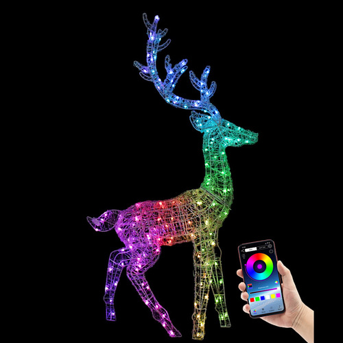 LED Lightshow Acrylic Reindeer - avail October 24