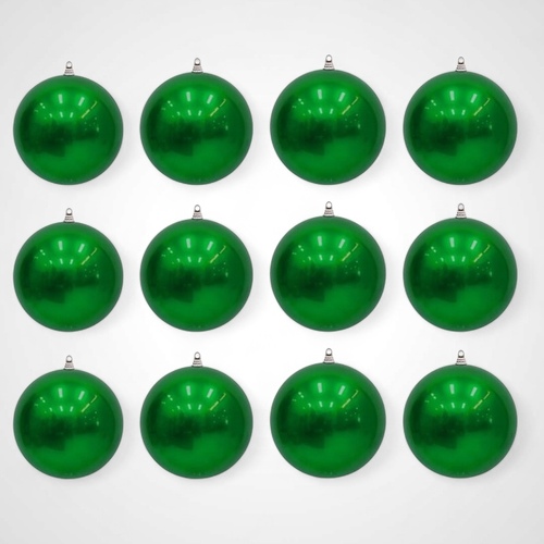 70mm Green Baubles - 12pk - avail October 2024