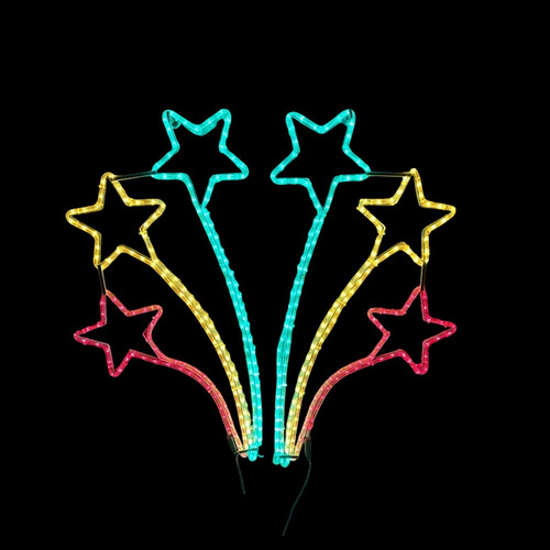 6 Flashing Stars Rope Light Motif -FREE SHIPPING