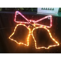 4 Flashing Double Bells Rope Light Motif 