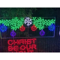 Garland with 6 Baubles & 1 Snowflake Rope Light Motif -PREORDER