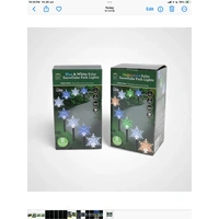 Multi Solar Snowflake Path Lights - 8   piece