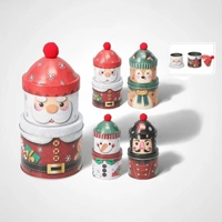 2 Layer Santa Storage Tin 