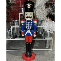 4' Resin Christmas Nutcracker  - blue jacket