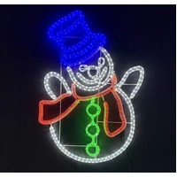 Large LED Snowman Rope Light Motif