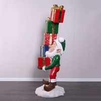 Resin Elf with Stack of Gifts