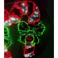 113cm Double Candy Canes Rope Light Motif 