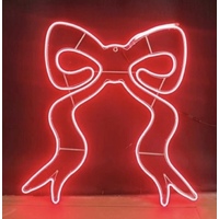 Neon Red Bow Rope Light Motif - Available May 2024