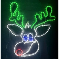 Reindeer Face Rope Light Motif 