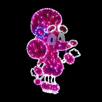 Pink Poodle Rope Light Motif 