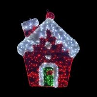 Candy Santa House Rope Light Motif 