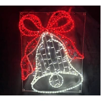 Bell with Red Ribbon Rope Light Motif