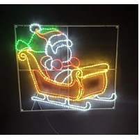 140cm Sleigh with Santa Rope Light Motif