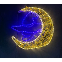 Halloween Moon with Witches Head Rope Light Motif 
