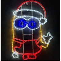 Warm White/Red Minion Waving Rope Light Motif 