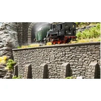 NOCH 58067 Retaining Wall, Extra Long HO Scale - Natural Stone