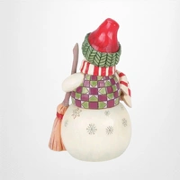 Snowman with Dog Peeking