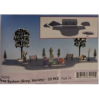 Lemax Plaza System (Grey, Variety)- 32 PCS 