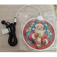 Acrylic Santa Bauble Neon Motif - PREORDER FOR 2026