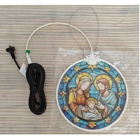 Acrylic Nativity Bauble Neon Motif - PREORDER FOR 2026