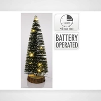 30cm B/O LED Tree w/Snow 