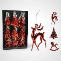 14cm Red Reindeer Hanging Ornament 