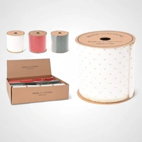 White Velvet Tree Ribbon 10cm x 5m