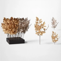 Metallic Gold Berry Branch - 50cm