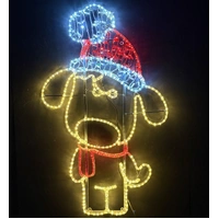 Christmas Dog Rope Light Motif