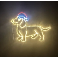 Christmas Dachshund Rope Light Motif 